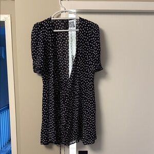 Reformation Navy Floral dress